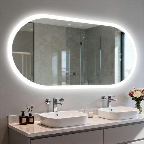 Oval led bathroom mirror - oval,