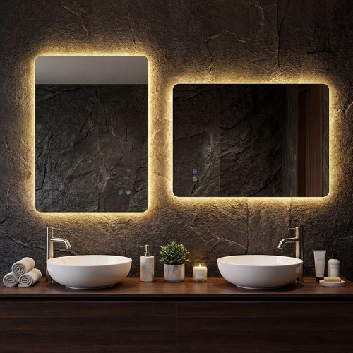 Rectangular backlit bathroom - rectangular,