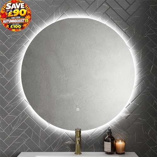 Round led mirror bathroom - round,
