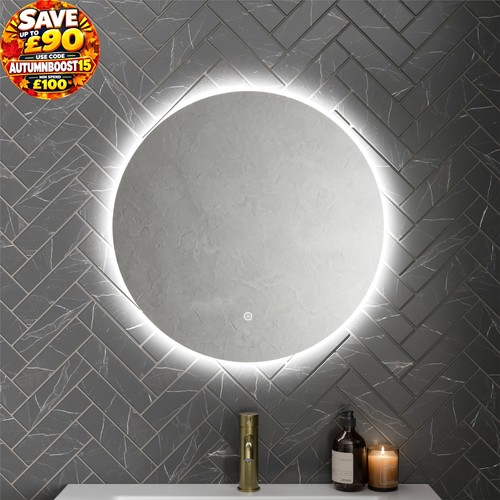 Round led mirror bathroom - round,