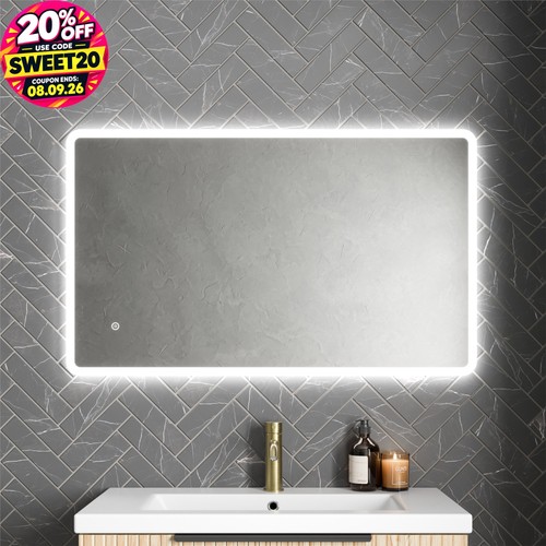 Rectangle led bathroom - bathroom, mirror