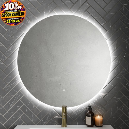 Round led mirror - mirror, bathroom