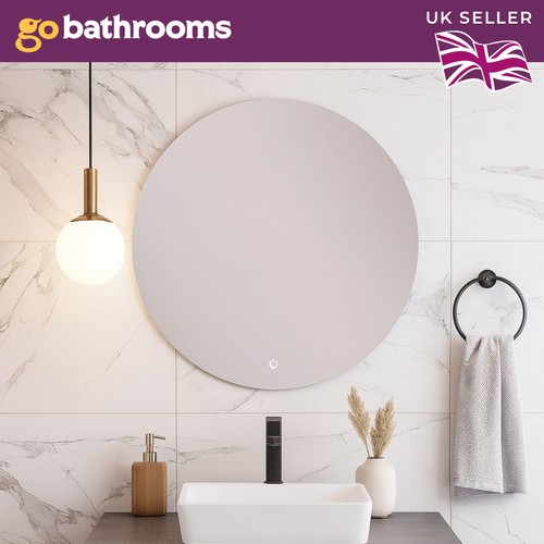 Round led bathroom mirror with - round,