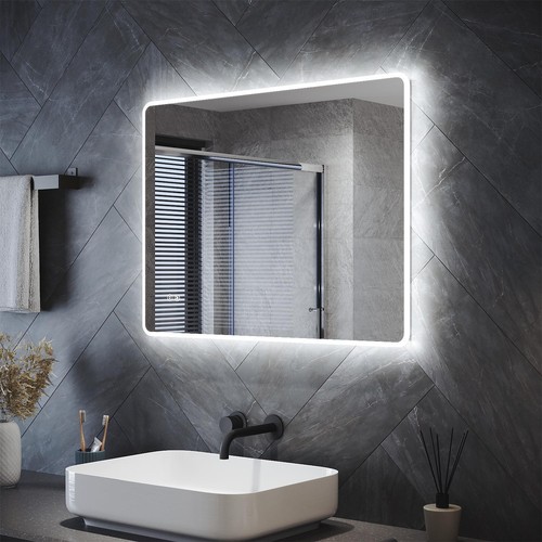 Illuminated bathroom mirror - bathroom,