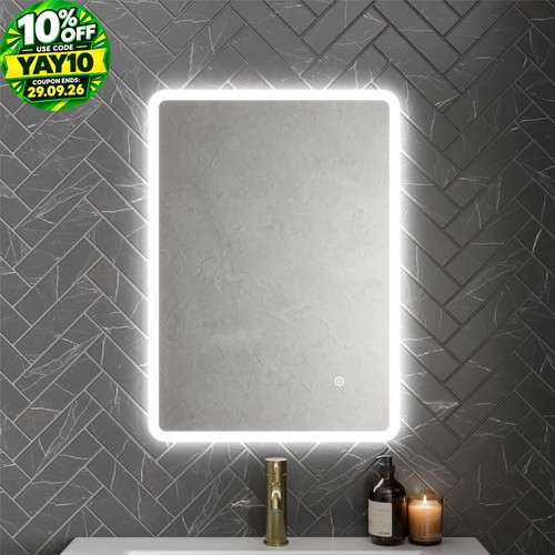 Rectangle led bathroom mirror - bathroom,