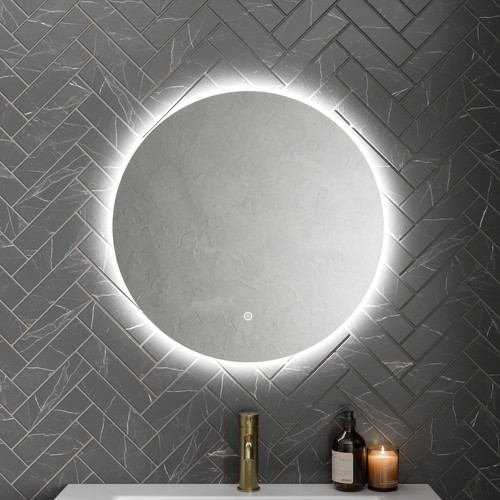 Round led mirror - led, bathroom