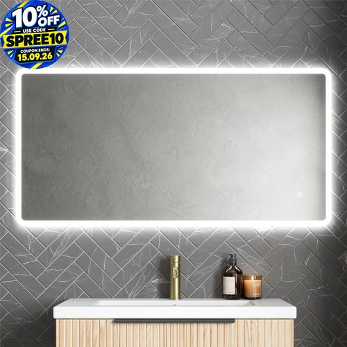 Rectangle led bathroom - bathroom, mirror