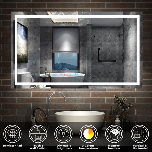 Bathroom mirror with color - bathroom,