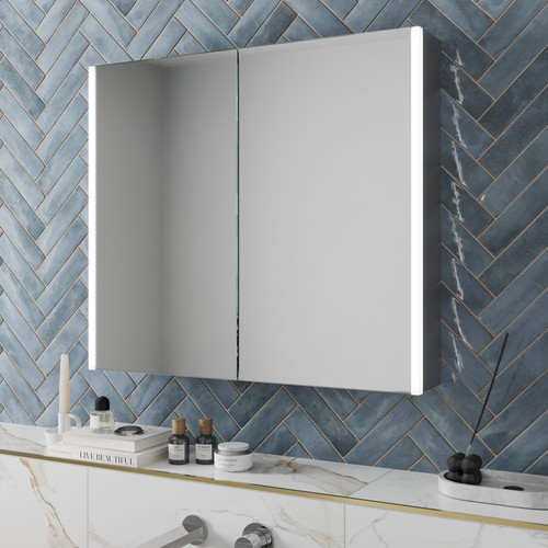 Led aluminium mirror cabinet - led,